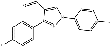3-(4-FLUOROPHENYL)-1-P-TOLYL-1H-PYRAZOLE-4-CARBALDEHYDE 구조식 이미지