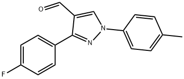 3-(4-FLUOROPHENYL)-1-P-TOLYL-1H-PYRAZOLE-4-CARBALDEHYDE Structure