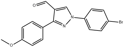 1-(4-BROMOPHENYL)-3-(4-METHOXYPHENYL)-1H-PYRAZOLE-4-CARBALDEHYDE Structure