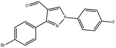 3-(4-BROMOPHENYL)-1-(4-FLUOROPHENYL)-1H-PYRAZOLE-4-CARBALDEHYDE 구조식 이미지