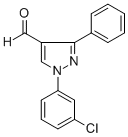 1-(3-CHLOROPHENYL)-3-PHENYL-1H-PYRAZOLE-4-CARBALDEHYDE 구조식 이미지