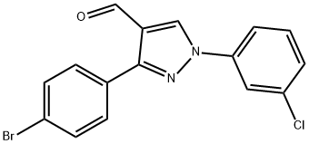 3-(4-BROMOPHENYL)-1-(3-CHLOROPHENYL)-1H-PYRAZOLE-4-CARBALDEHYDE Structure