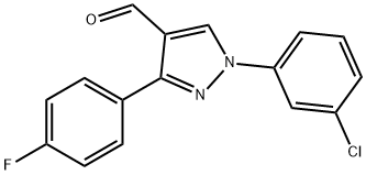 1-(3-CHLOROPHENYL)-3-(4-FLUOROPHENYL)-1H-PYRAZOLE-4-CARBALDEHYDE Structure