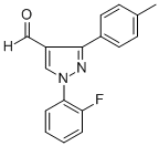 1-(2-FLUOROPHENYL)-3-P-TOLYL-1H-PYRAZOLE-4-CARBALDEHYDE 구조식 이미지