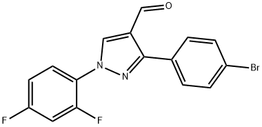 3-(4-BROMOPHENYL)-1-(2,4-DIFLUOROPHENYL)-1H-PYRAZOLE-4-CARBALDEHYDE 구조식 이미지