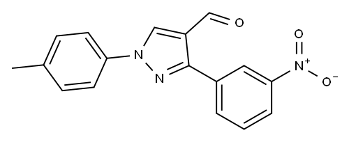 3-(3-NITROPHENYL)-1-P-TOLYL-1H-PYRAZOLE-4-CARBALDEHYDE 구조식 이미지
