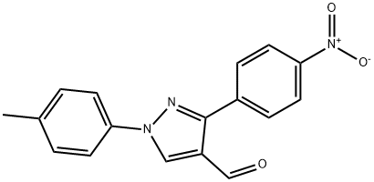 3-(4-NITROPHENYL)-1-P-TOLYL-1H-PYRAZOLE-4-CARBALDEHYDE 구조식 이미지