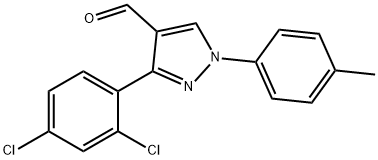 3-(2,4-DICHLOROPHENYL)-1-P-TOLYL-1H-PYRAZOLE-4-CARBALDEHYDE Structure