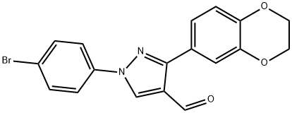 1-(4-BROMOPHENYL)-3-(2,3-DIHYDROBENZO[B][1,4]DIOXIN-6-YL)-1H-PYRAZOLE-4-CARBALDEHYDE Structure