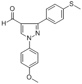 1-(4-METHOXYPHENYL)-3-(4-(METHYLTHIO)PHENYL)-1H-PYRAZOLE-4-CARBALDEHYDE Structure