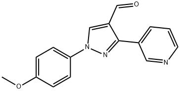 1-(4-METHOXYPHENYL)-3-(PYRIDIN-3-YL)-1H-PYRAZOLE-4-CARBALDEHYDE 구조식 이미지