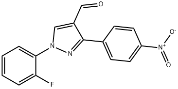 1-(2-FLUOROPHENYL)-3-(4-NITROPHENYL)-1H-PYRAZOLE-4-CARBALDEHYDE Structure