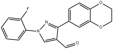 1-(2-FLUOROPHENYL)-3-(2,3-DIHYDROBENZO[B][1,4]DIOXIN-6-YL)-1H-PYRAZOLE-4-CARBALDEHYDE Structure