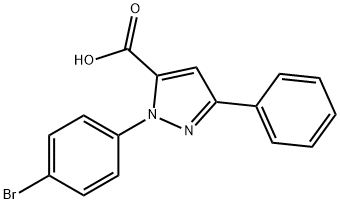 2-(4-BROMO-PHENYL)-5-PHENYL-2H-PYRAZOLE-3-CARBOXYLIC ACID 구조식 이미지