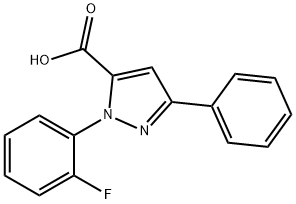 1-(2-FLUOROPHENYL)-3-PHENYL-1H-PYRAZOLE-5-CARBOXYLIC ACID 구조식 이미지