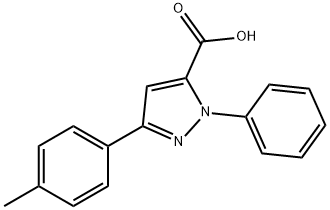 1-PHENYL-3-P-TOLYL-1H-PYRAZOLE-5-CARBOXYLIC ACID Structure