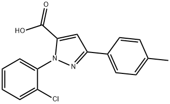 1-(2-CHLOROPHENYL)-3-P-TOLYL-1H-PYRAZOLE-5-CARBOXYLIC ACID Structure