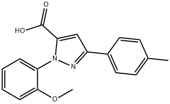 1-(2-METHOXYPHENYL)-3-P-TOLYL-1H-PYRAZOLE-5-CARBOXYLIC ACID Structure