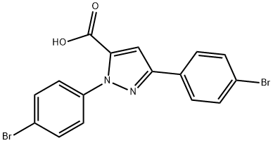 1,3-BIS(4-BROMOPHENYL)-1H-PYRAZOLE-5-CARBOXYLIC ACID Structure