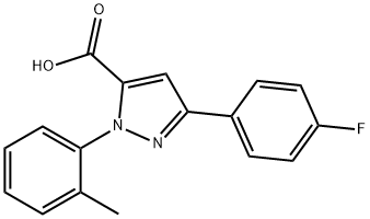3-(4-FLUOROPHENYL)-1-O-TOLYL-1H-PYRAZOLE-5-CARBOXYLIC ACID Structure