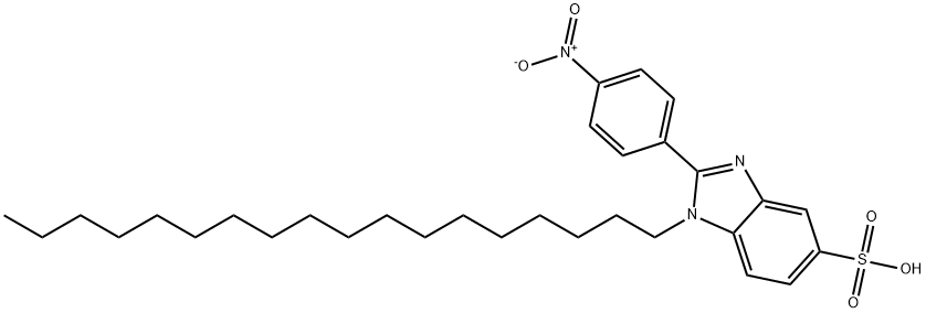 2-(4-nitrophenyl)-1-octadecyl-1H-benzimidazole-5-sulphonic acid Structure