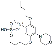 2,5-dibutoxy-4-(morpholin-4-yl)benzenediazonium hydrogen sulphate Structure