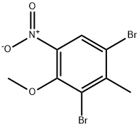1,3-DIBROMO-4-METHOXY-2-METHYL-5-NITROBENZENE Structure