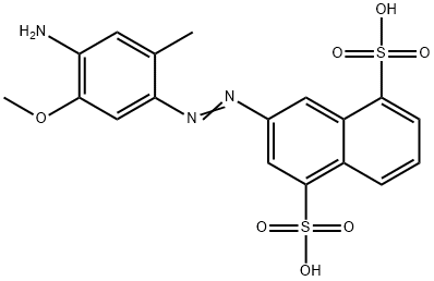 3-[(4-아미노-5-메톡시-o-톨릴)아조]나프탈렌-1,5-디술폰산 구조식 이미지