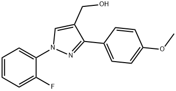 (1-(2-FLUOROPHENYL)-3-(4-METHOXYPHENYL)-1H-PYRAZOL-4-YL)METHANOL Structure