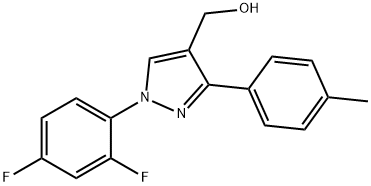 (1-(2,4-DIFLUOROPHENYL)-3-P-TOLYL-1H-PYRAZOL-4-YL)METHANOL Structure
