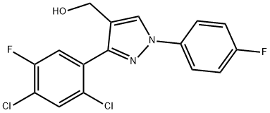 (3-(2,4-DICHLORO-5-FLUOROPHENYL)-1-(4-FLUOROPHENYL)-1H-PYRAZOL-4-YL)METHANOL 구조식 이미지