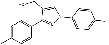 (1-(4-FLUOROPHENYL)-3-P-TOLYL-1H-PYRAZOL-4-YL)METHANOL Structure