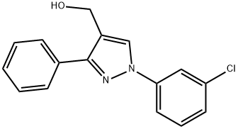 (1-(3-CHLOROPHENYL)-3-PHENYL-1H-PYRAZOL-4-YL)METHANOL Structure