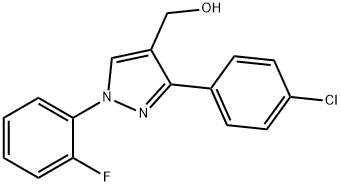 (3-(4-CHLOROPHENYL)-1-(2-FLUOROPHENYL)-1H-PYRAZOL-4-YL)METHANOL 구조식 이미지