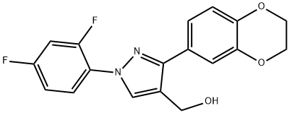 (1-(2,4-DIFLUOROPHENYL)-3-(2,3-DIHYDROBENZO[B][1,4]DIOXIN-7-YL)-1H-PYRAZOL-4-YL)METHANOL Structure
