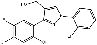 (3-(2,4-DICHLORO-5-FLUOROPHENYL)-1-(2-CHLOROPHENYL)-1H-PYRAZOL-4-YL)METHANOL Structure