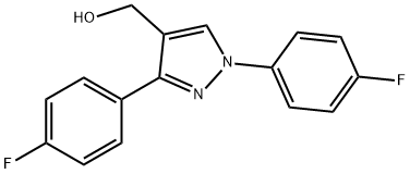 (1,3-BIS(4-FLUOROPHENYL)-1H-PYRAZOL-4-YL)METHANOL Structure