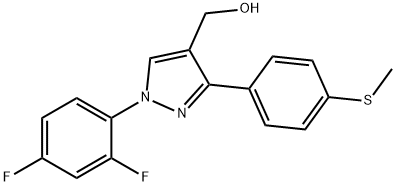 (1-(2,4-DIFLUOROPHENYL)-3-(4-(METHYLTHIO)PHENYL)-1H-PYRAZOL-4-YL)METHANOL Structure