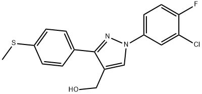 (1-(3-CHLORO-4-FLUOROPHENYL)-3-(4-(METHYLTHIO)PHENYL)-1H-PYRAZOL-4-YL)METHANOL Structure