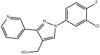 (1-(3-CHLORO-4-FLUOROPHENYL)-3-(PYRIDIN-3-YL)-1H-PYRAZOL-4-YL)METHANOL Structure