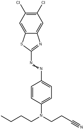 3-[Butyl[4-[(5,6-dichlorobenzothiazol-2-yl)azo]phenyl]amino]propanenitrile 구조식 이미지