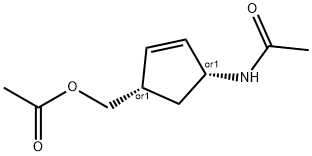 (1R,4S)-rel-N-[4-[(Acetyloxy)Methyl]-2-cyclopenten-1-yl]acetaMide Structure