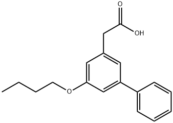 5-Butoxy-(1,1'-biphenyl)-3-acetic acid 구조식 이미지