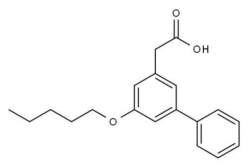 5-Pentoxy-3-biphenylacetic acid 구조식 이미지