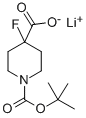 4-FLUORO-1,4-PIPERIDINEDICHARBOXYLICACID,1(1,1-DIMETHYLETHYL)에스테르,리튬염 구조식 이미지