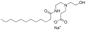 sodium N-(2-hydroxyethyl)-N-[2-[(1-oxododecyl)amino]ethyl]-beta-alaninate Structure
