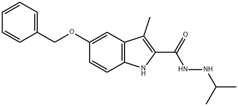 1-(2-(3-methyl-5-benzyloxyindolyl)carbonyl)-2-isopropyl hydrazide 구조식 이미지