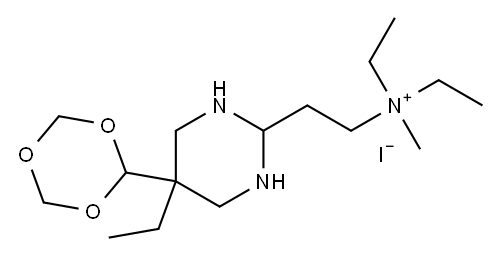 diethyl[2-(5-ethylhexahydro-2,4,6-trioxo-5-phenylpyrimidin-2-yl)ethyl]methylammonium iodide Structure