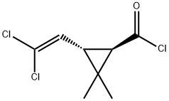 (1R-trans)-3-(2,2-dichlorovinyl)-2,2-dimethylcyclopropanecarbonyl chloride Structure