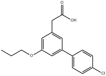 4'-Chloro-5-propoxy-3-biphenylacetic acid Structure